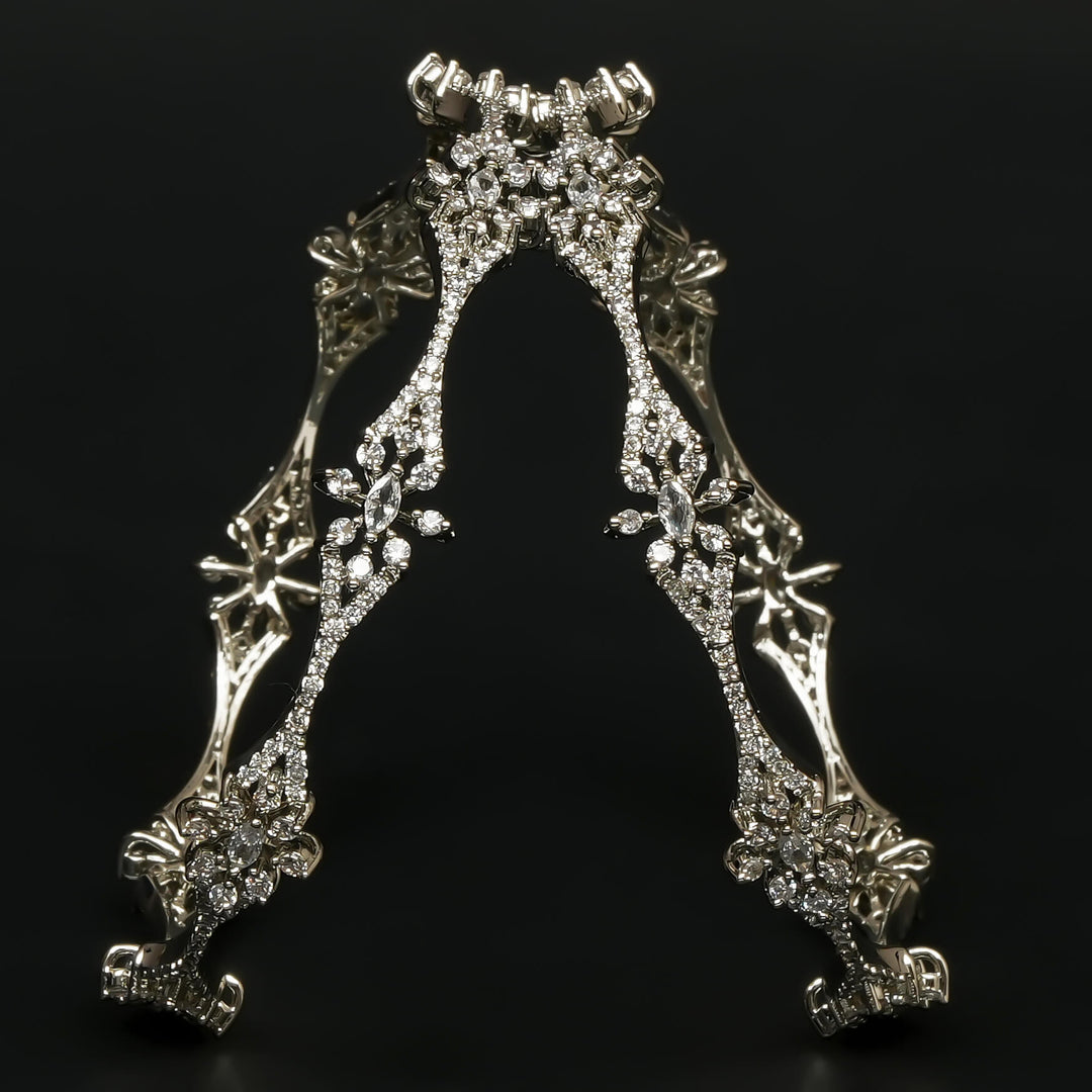 CZ White Gold Bangles