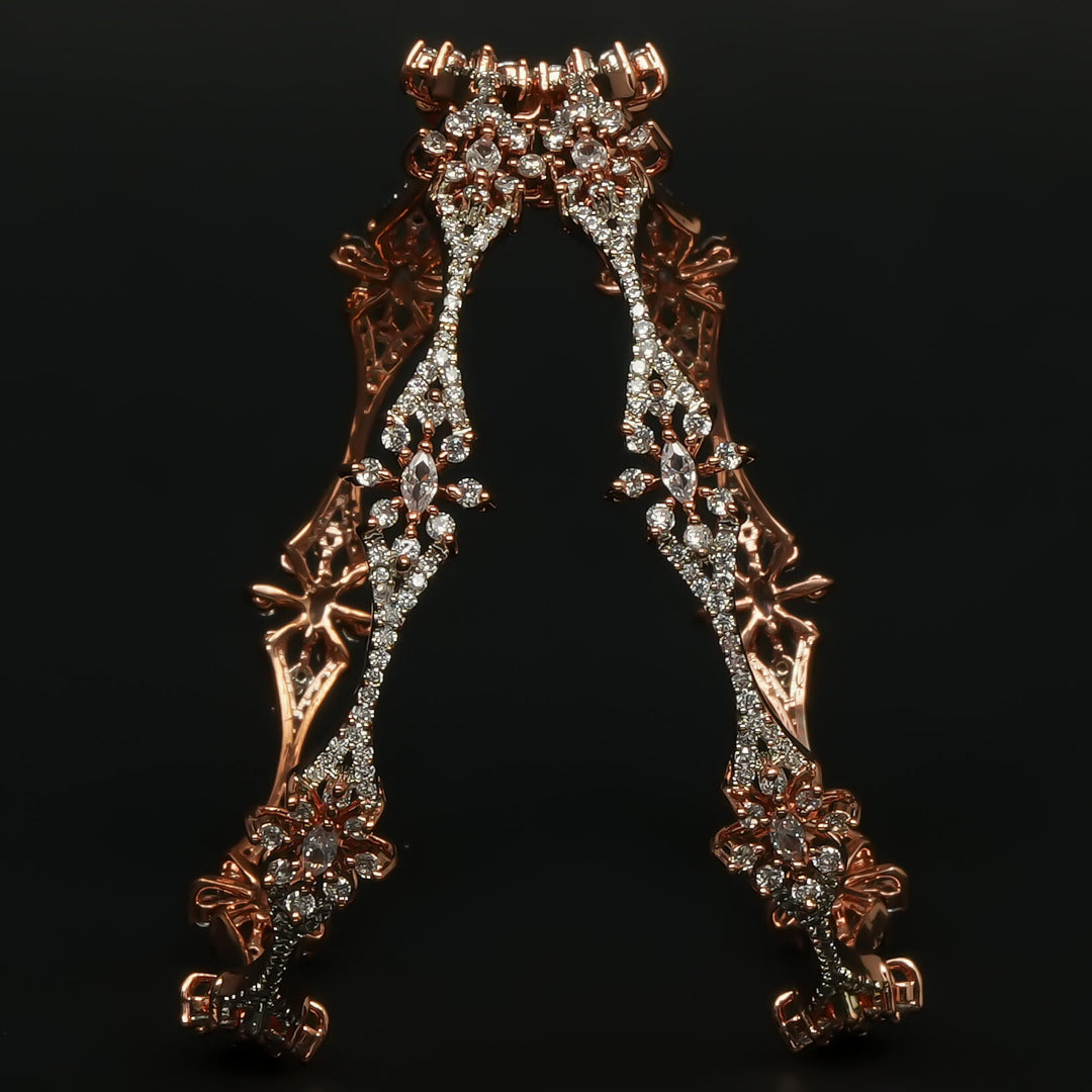 CZ Rose Gold Bangles
