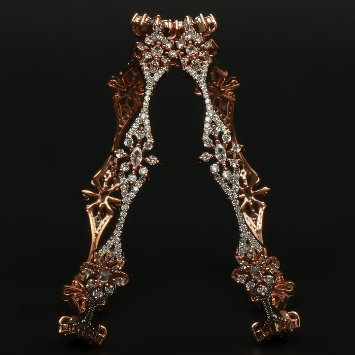 CZ Rose Gold Bangles
