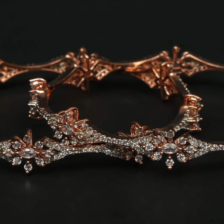 CZ Rose Gold Bangles