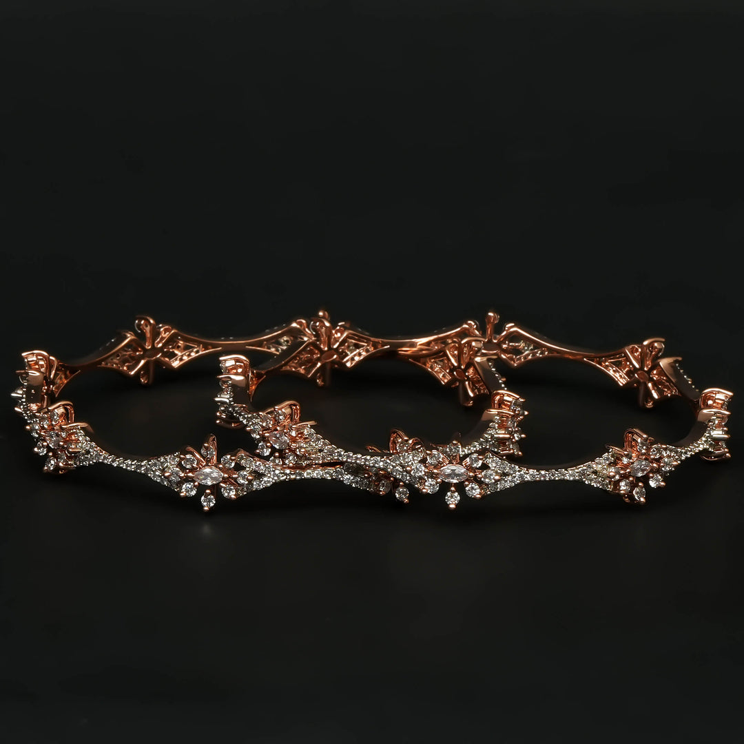 CZ Rose Gold Bangles