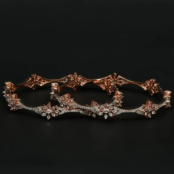 CZ Rose Gold Bangles