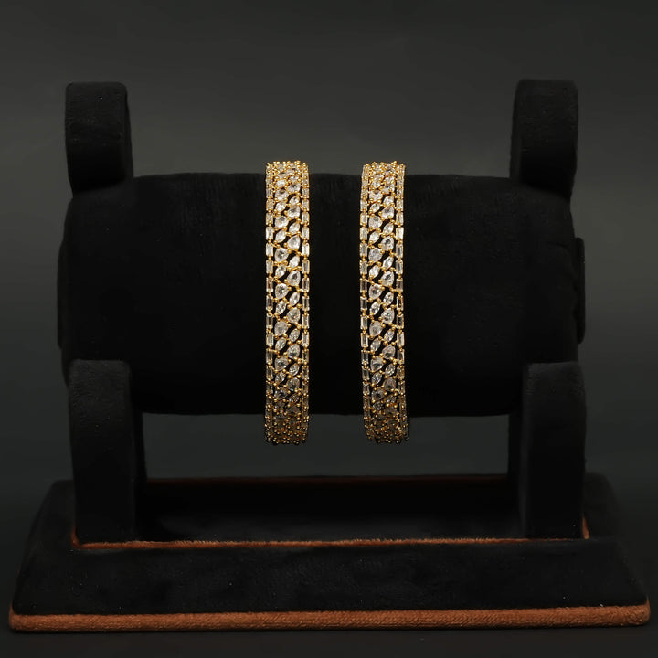 CZ Gold Finish Bangles