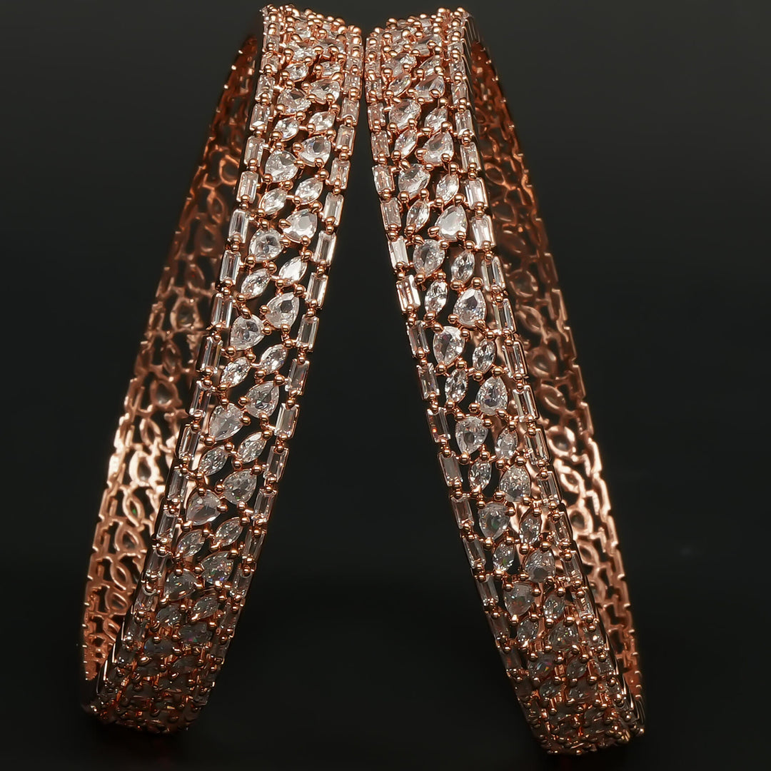 CZ Rose Gold Bangles