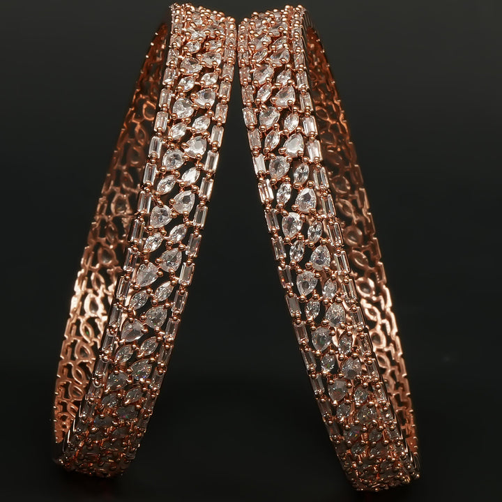 CZ Rose Gold Bangles