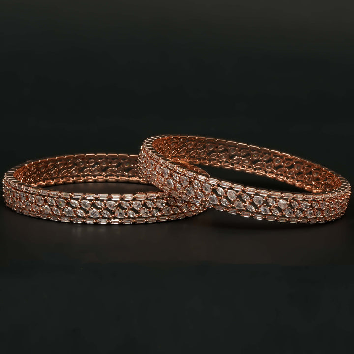 CZ Rose Gold Bangles