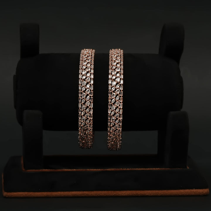 CZ Rose Gold Bangles