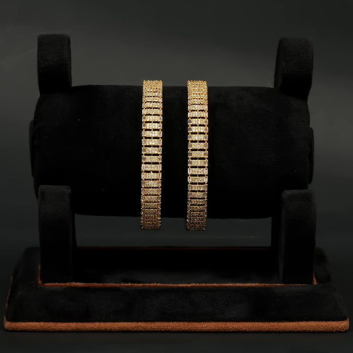 CZ Gold Finish Bangles