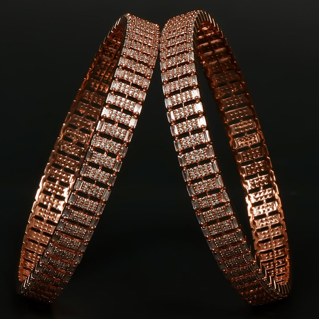 CZ Rose Gold Bangles