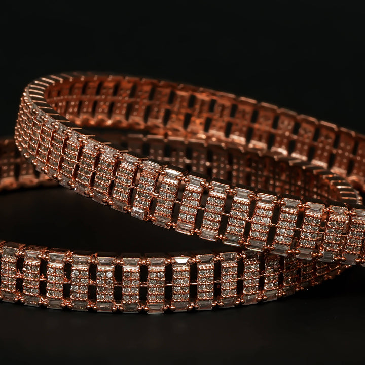 CZ Rose Gold Bangles