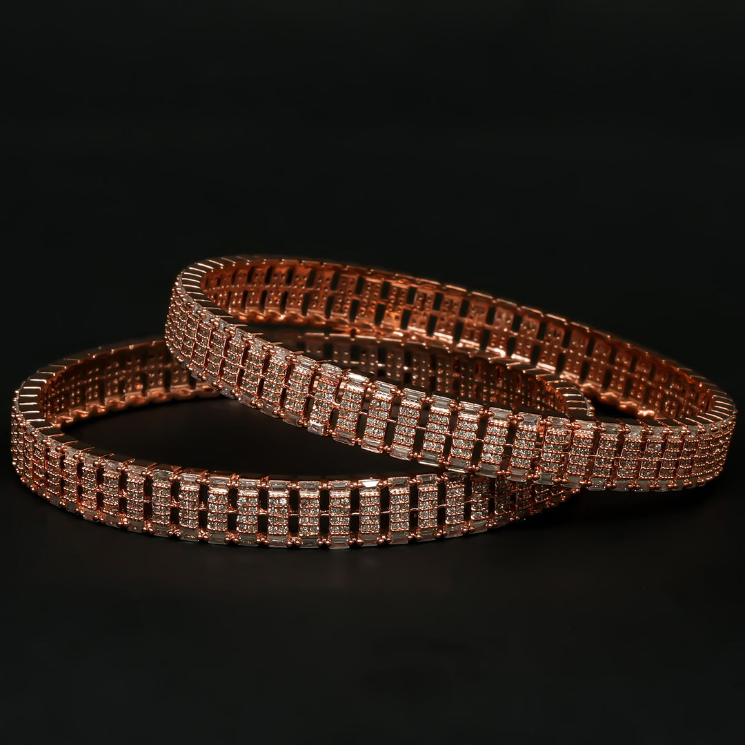 CZ Rose Gold Bangles