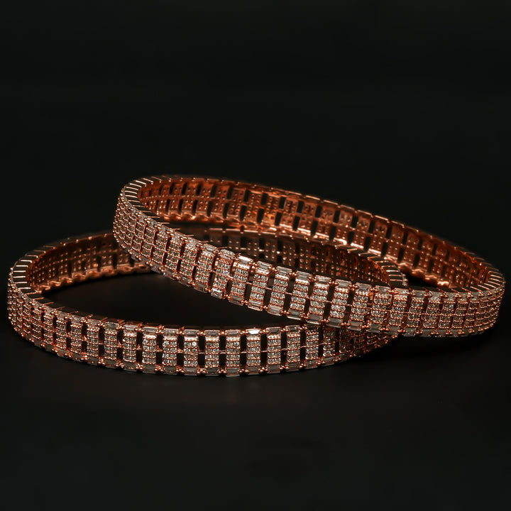 CZ Rose Gold Bangles