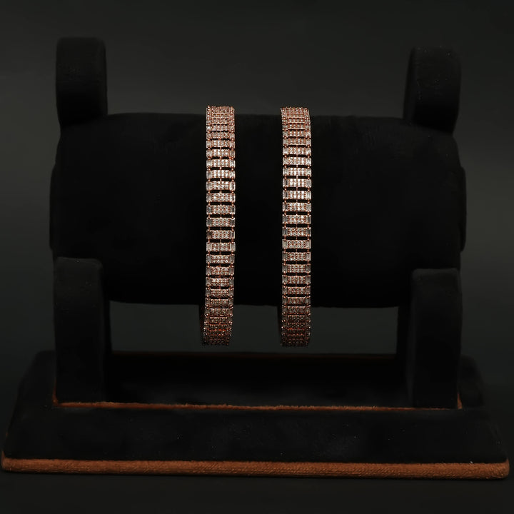 CZ Rose Gold Bangles