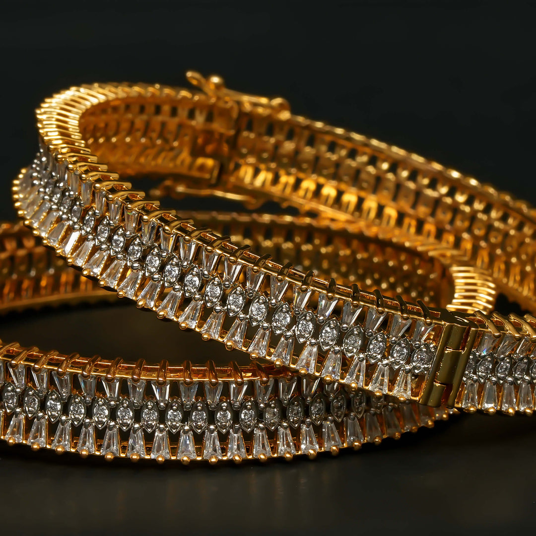 CZ Diamond Finish Bangles