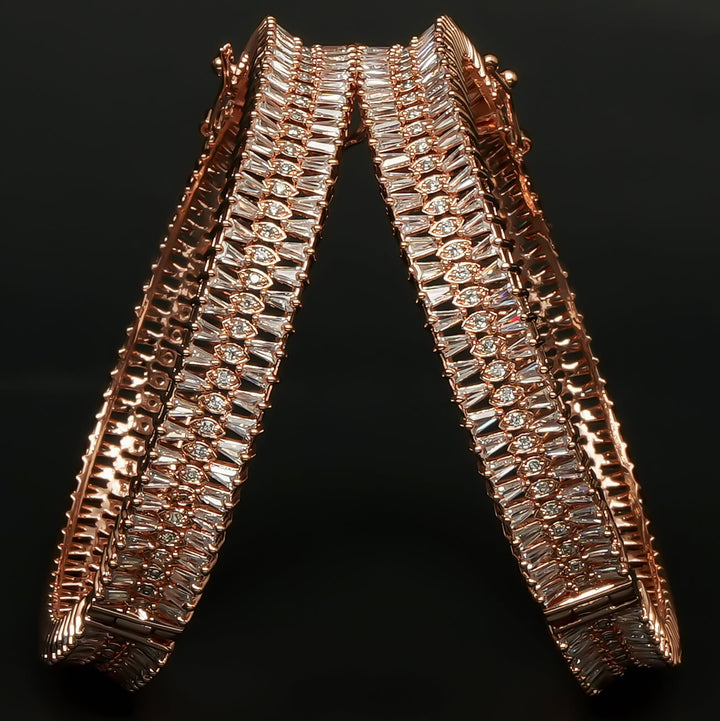 CZ Rose Gold Bangles