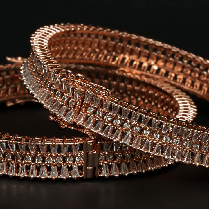CZ Rose Gold Bangles