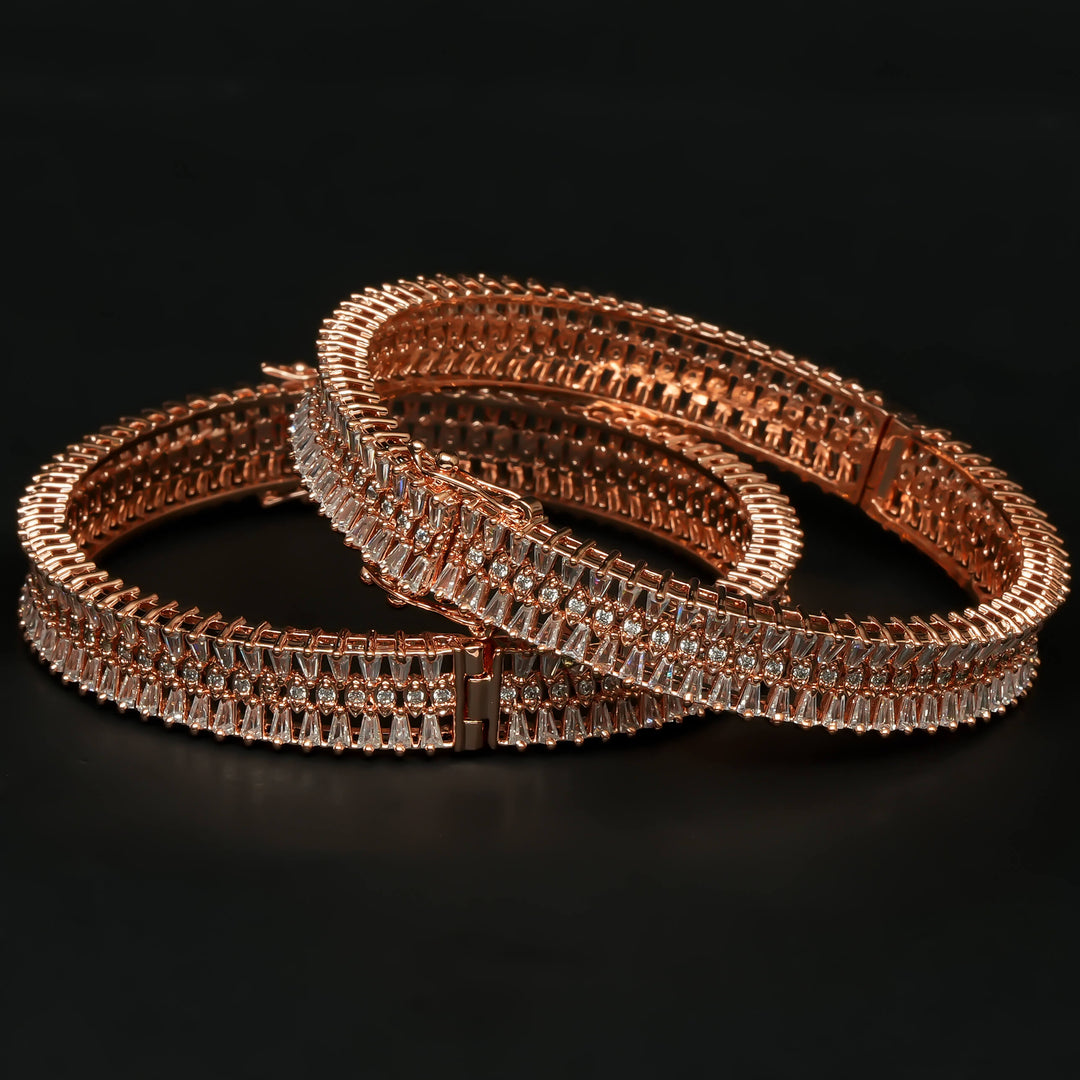 CZ Rose Gold Bangles