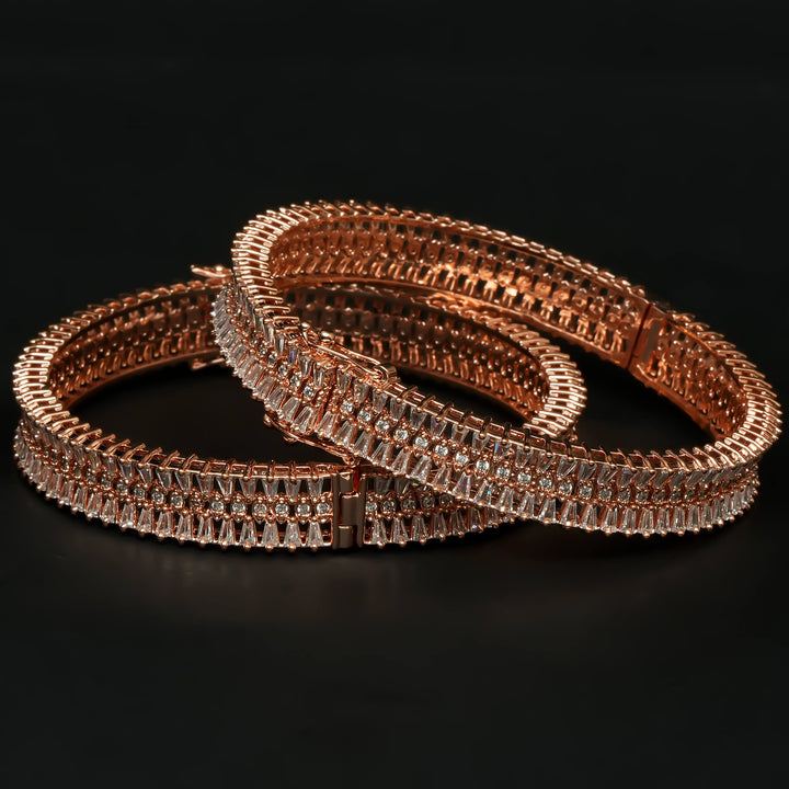 CZ Rose Gold Bangles