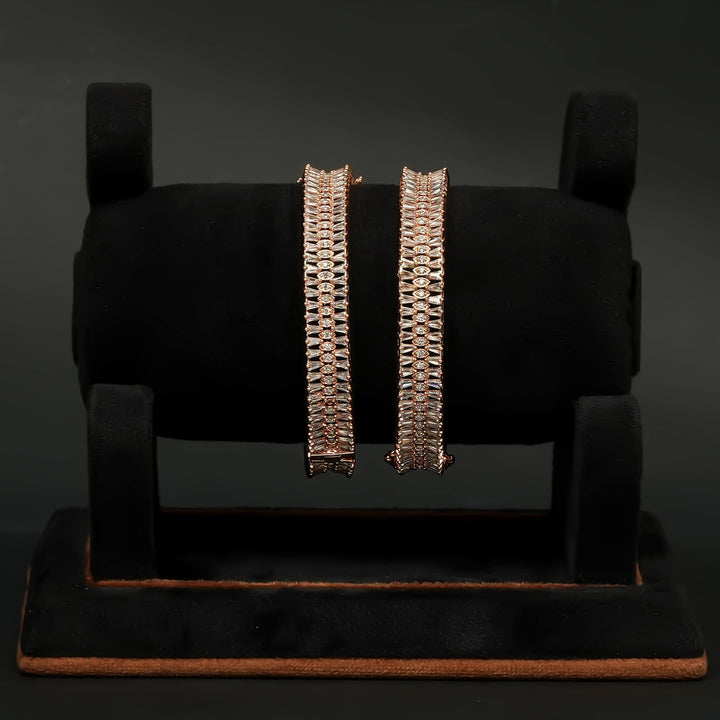 CZ Rose Gold Bangles