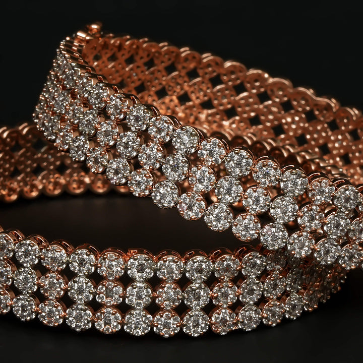 CZ Rose Gold Bangles