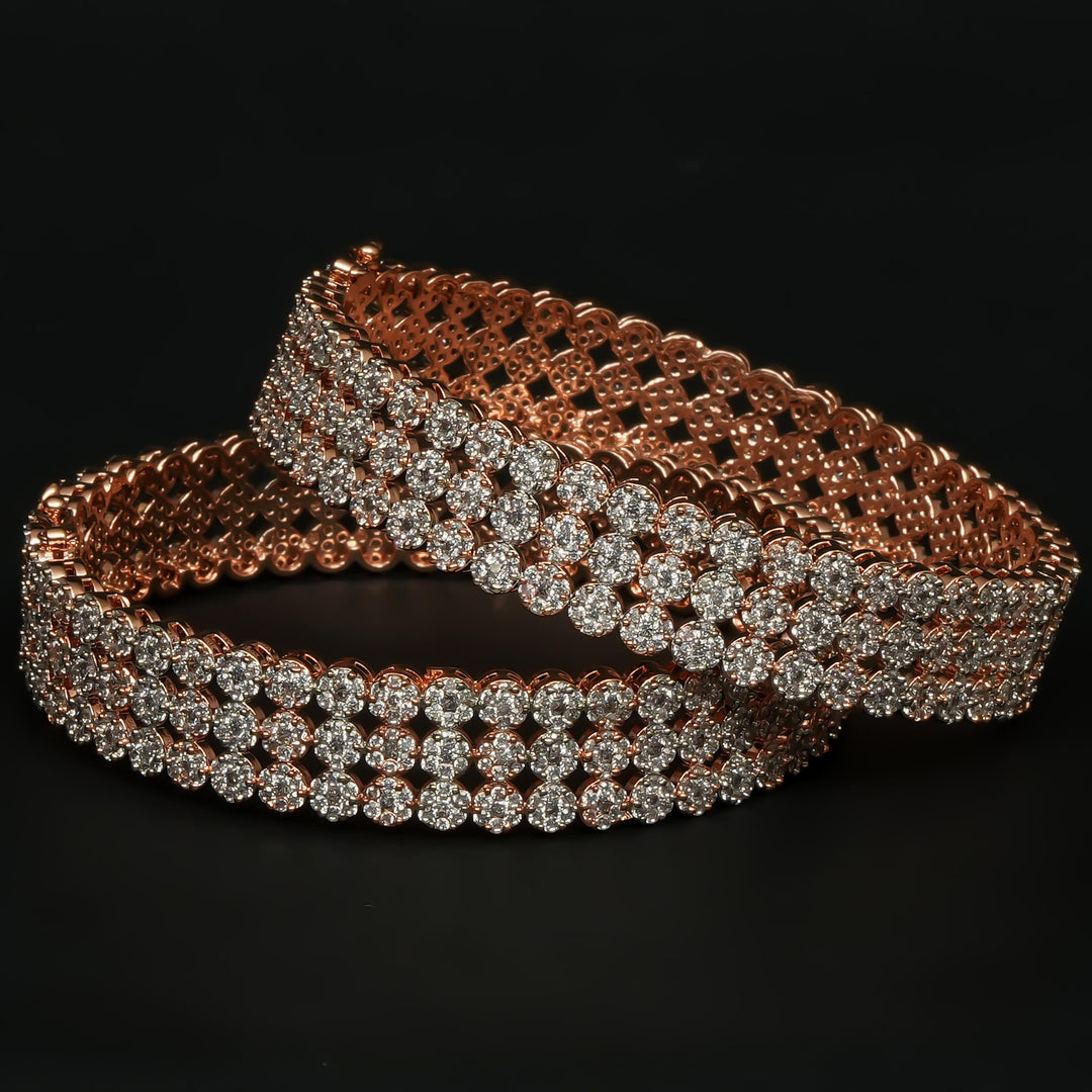 CZ Rose Gold Bangles