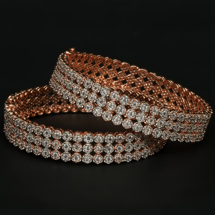 CZ Rose Gold Bangles