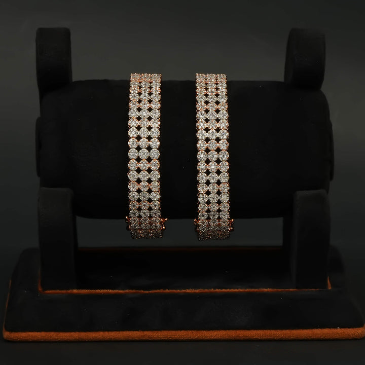 CZ Rose Gold Bangles
