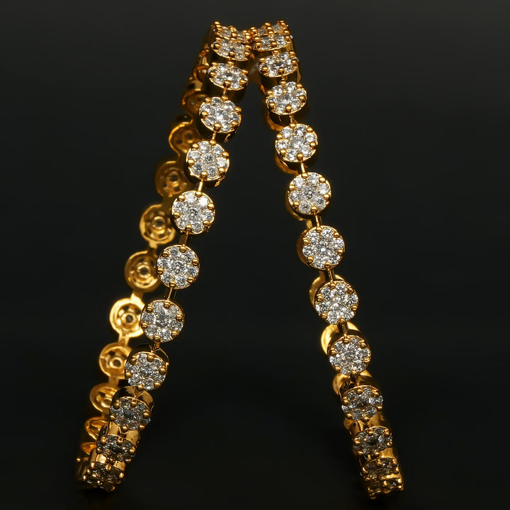 CZ Gold Finish Bangles