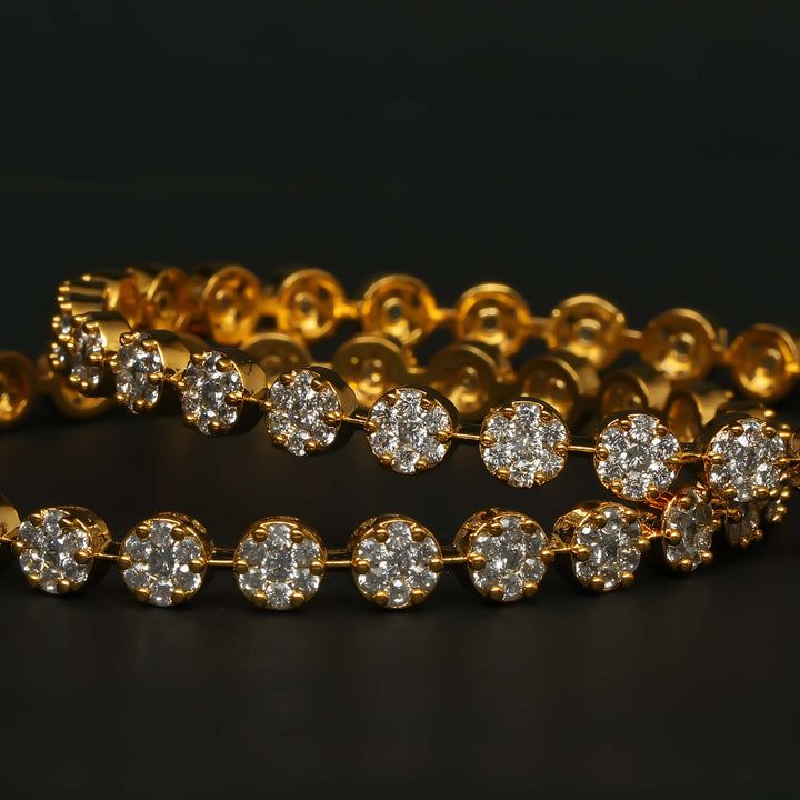 CZ Gold Finish Bangles