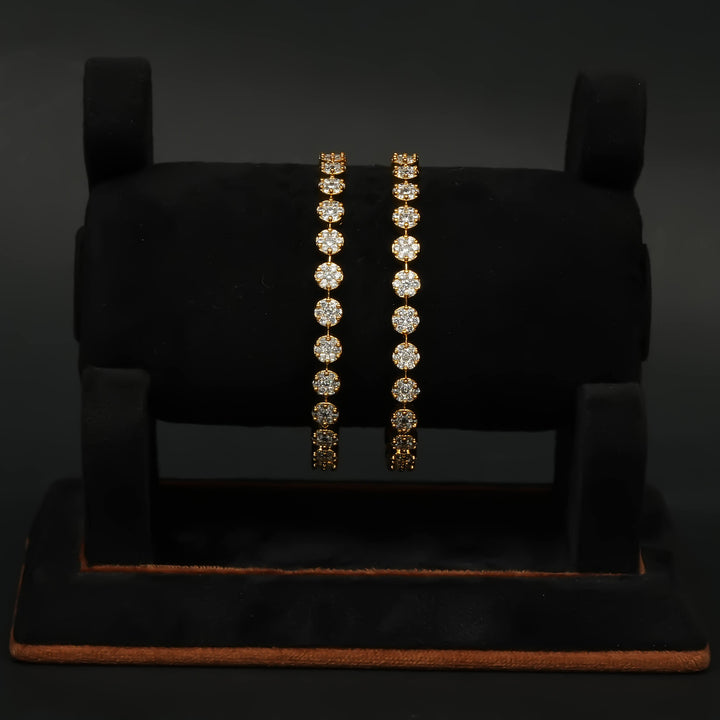 CZ Gold Finish Bangles