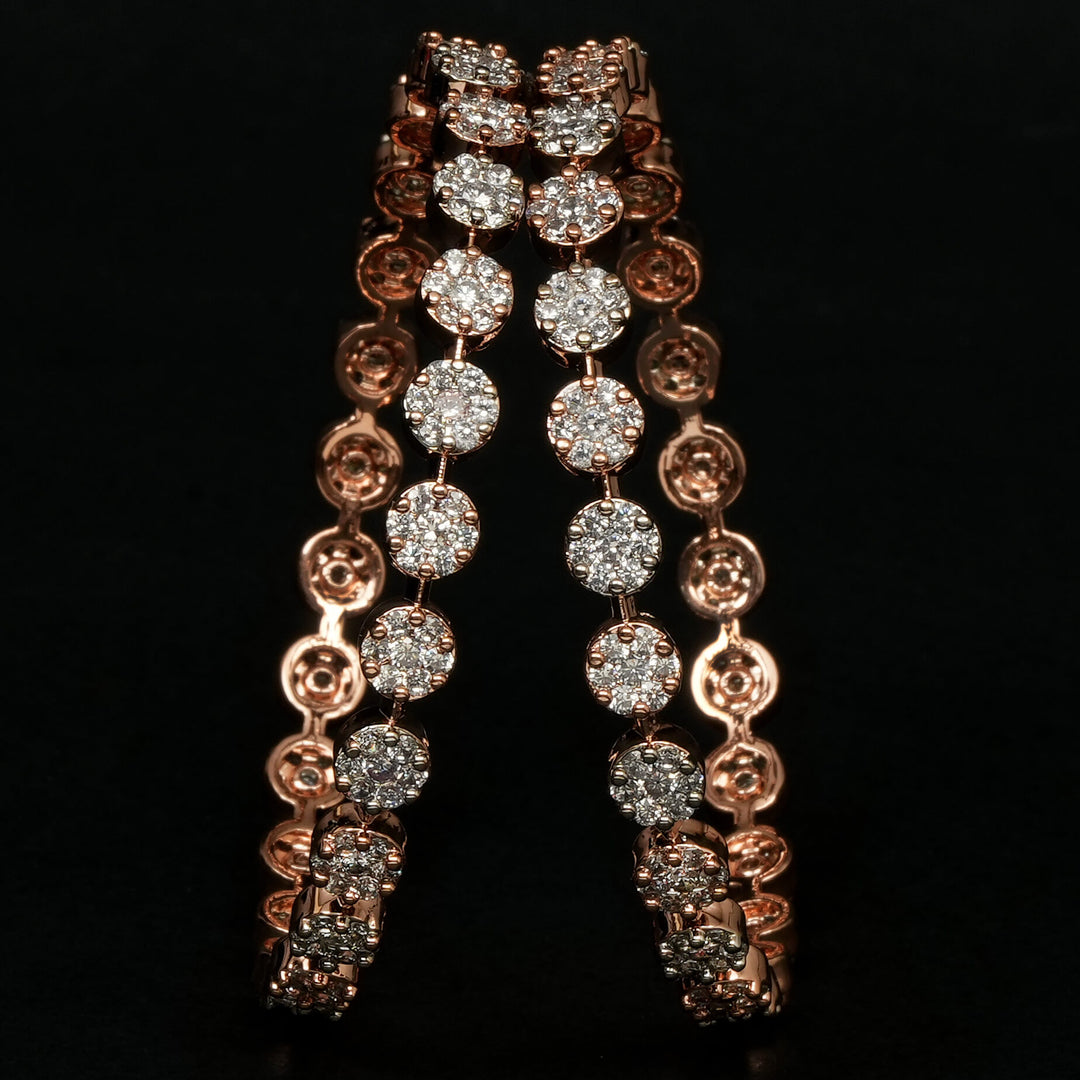 CZ Rose Gold Bangles