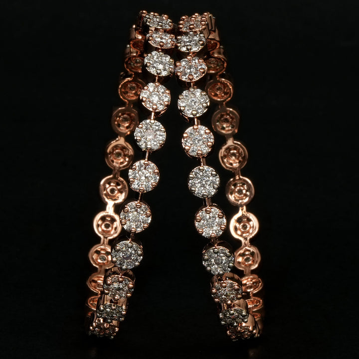 CZ Rose Gold Bangles