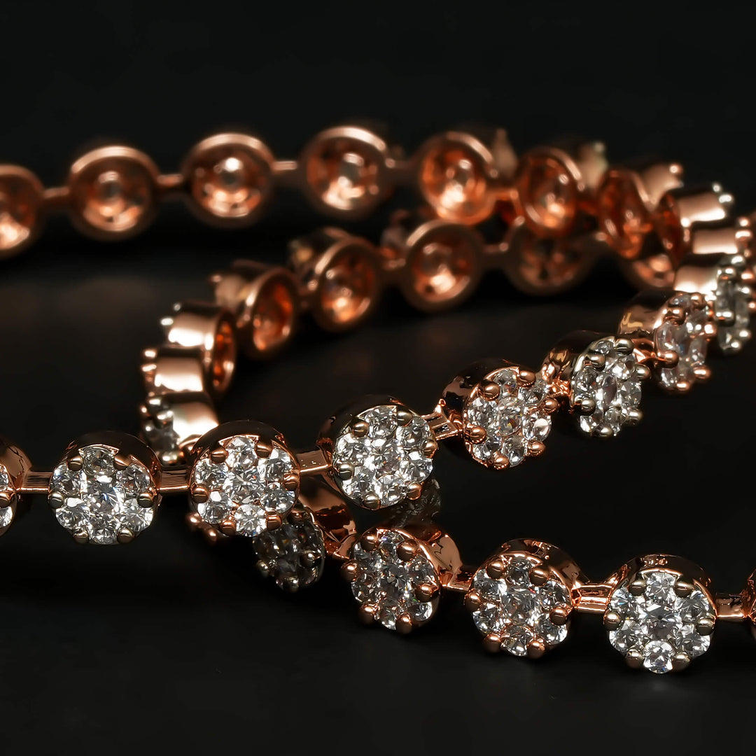 CZ Rose Gold Bangles