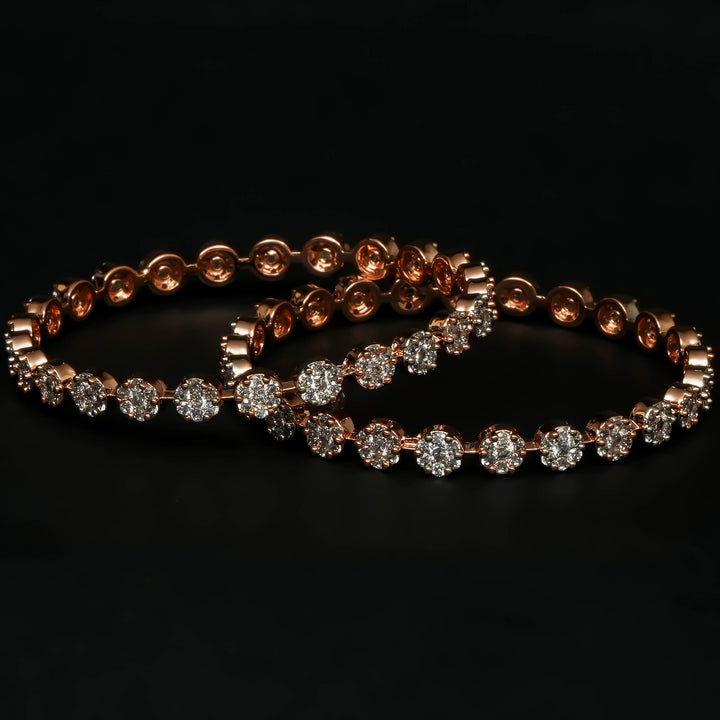 CZ Rose Gold Bangles