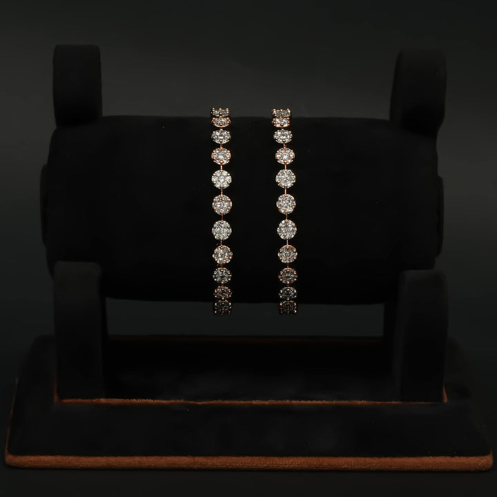 CZ Rose Gold Bangles
