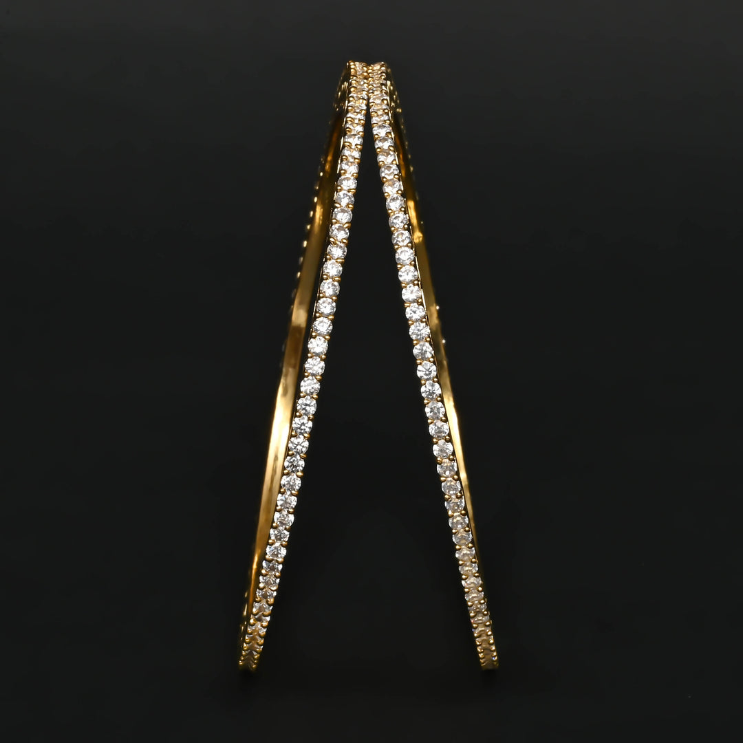 CZ Gold Finish Bangles