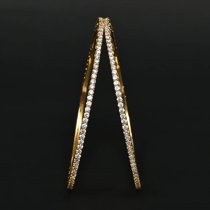 CZ Gold Finish Bangles