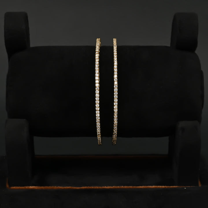 CZ Gold Finish Bangles