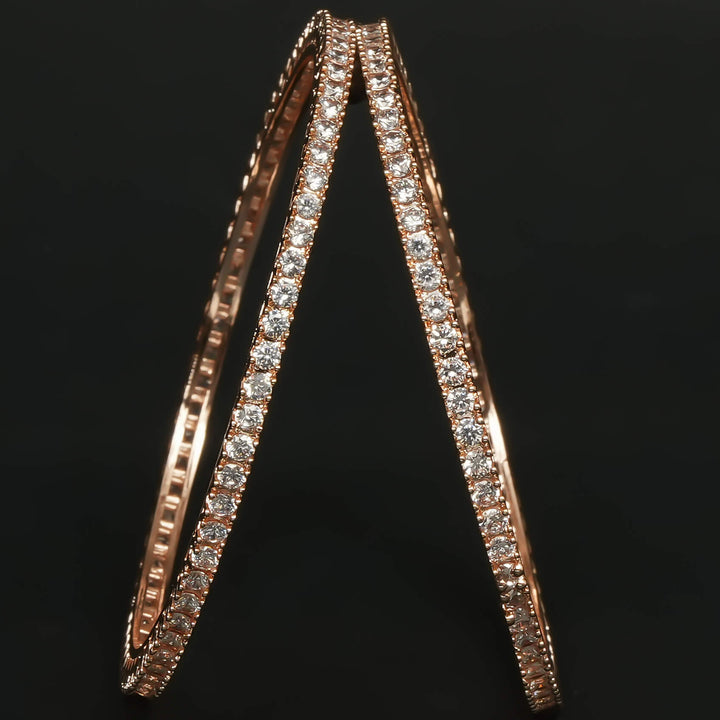 CZ Rose Gold Bangles