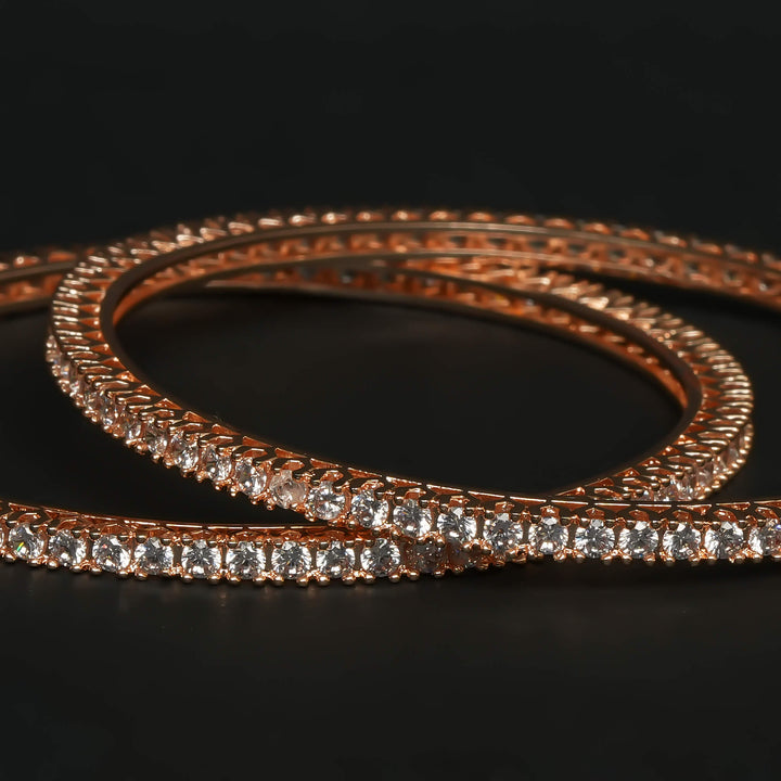 CZ Rose Gold Bangles