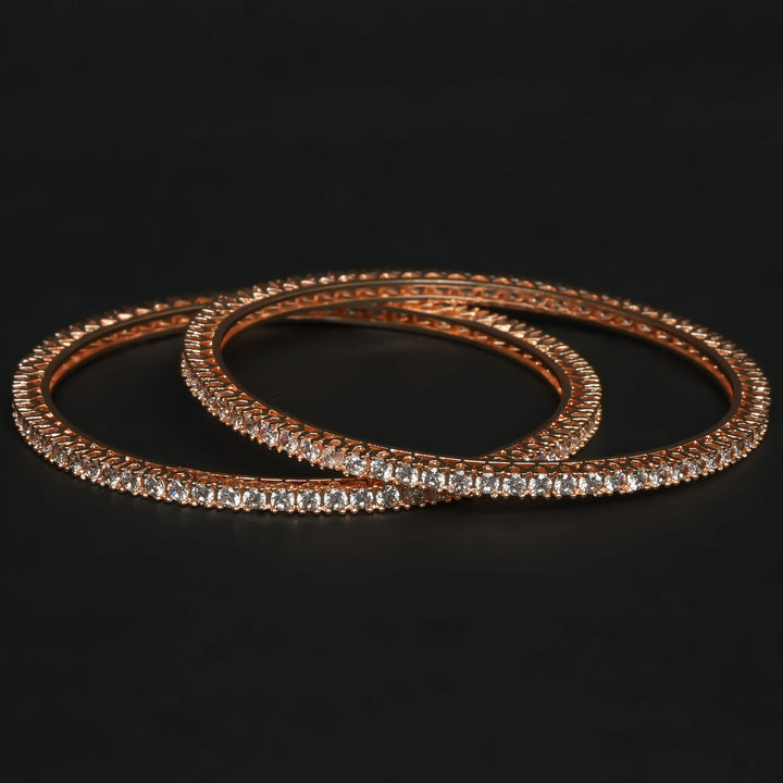 CZ Rose Gold Bangles