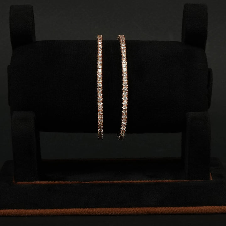 CZ Rose Gold Bangles