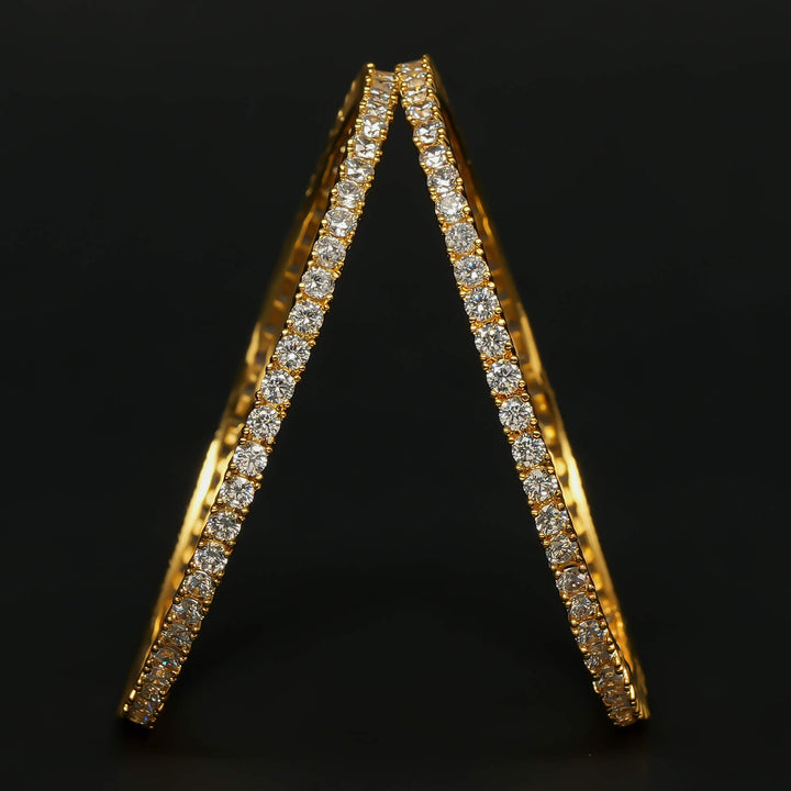 CZ Gold Finish Bangles