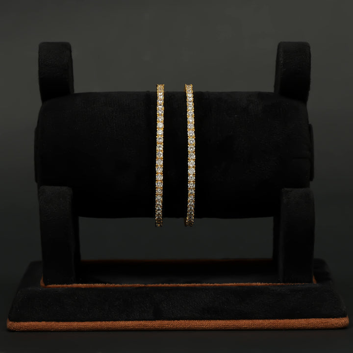 CZ Gold Finish Bangles