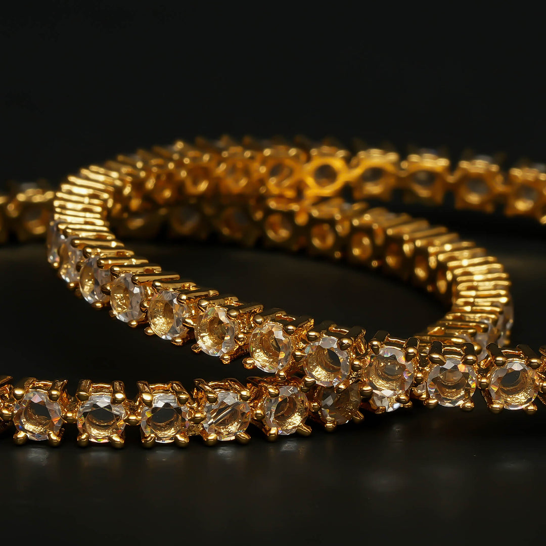CZ Gold Finish Bangles