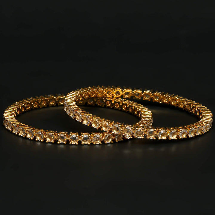 CZ Gold Finish Bangles