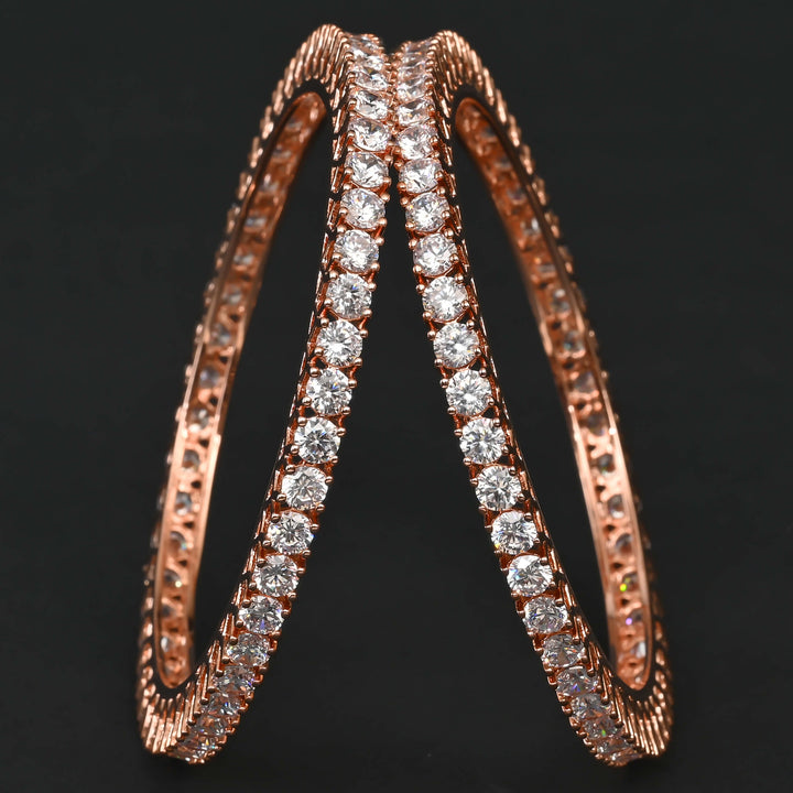 CZ Rose Gold Bangles