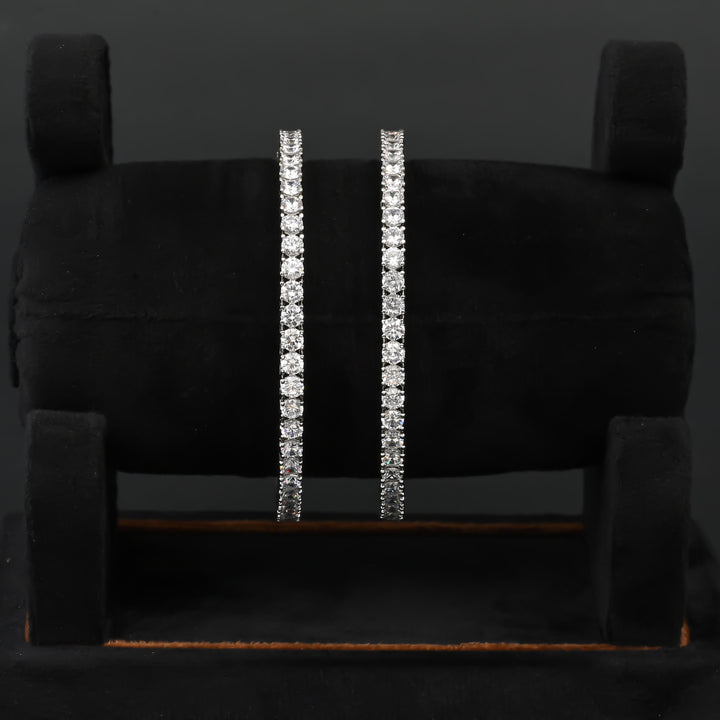 CZ White Gold Bangles