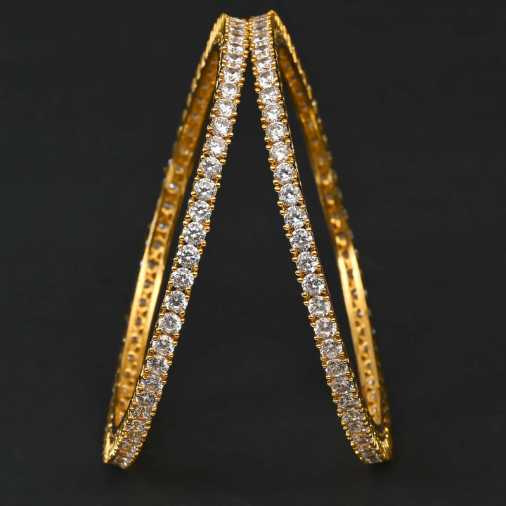 CZ Gold Finish Bangles