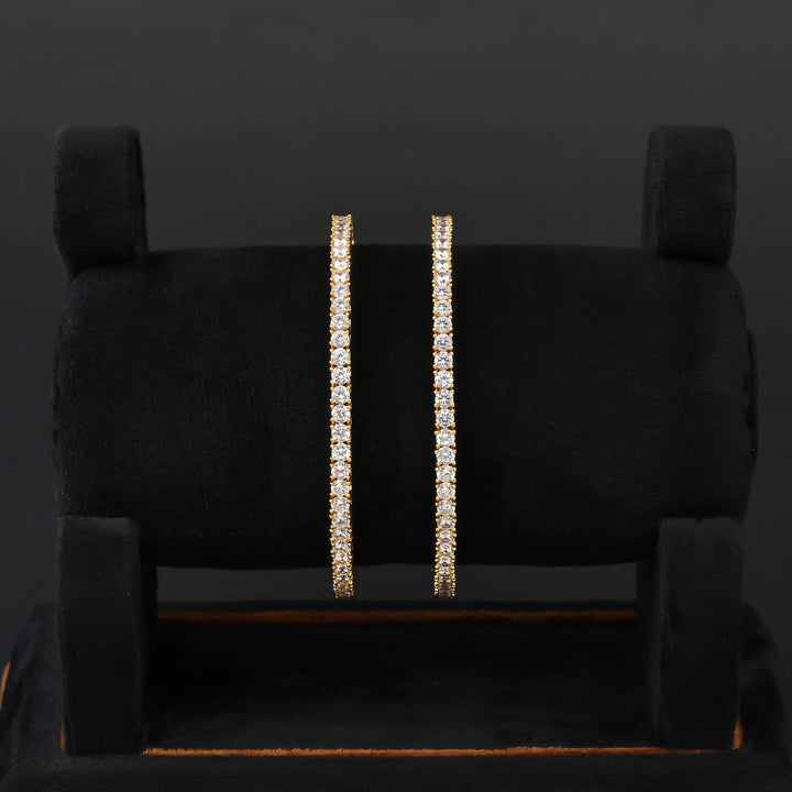 CZ Gold Finish Bangles
